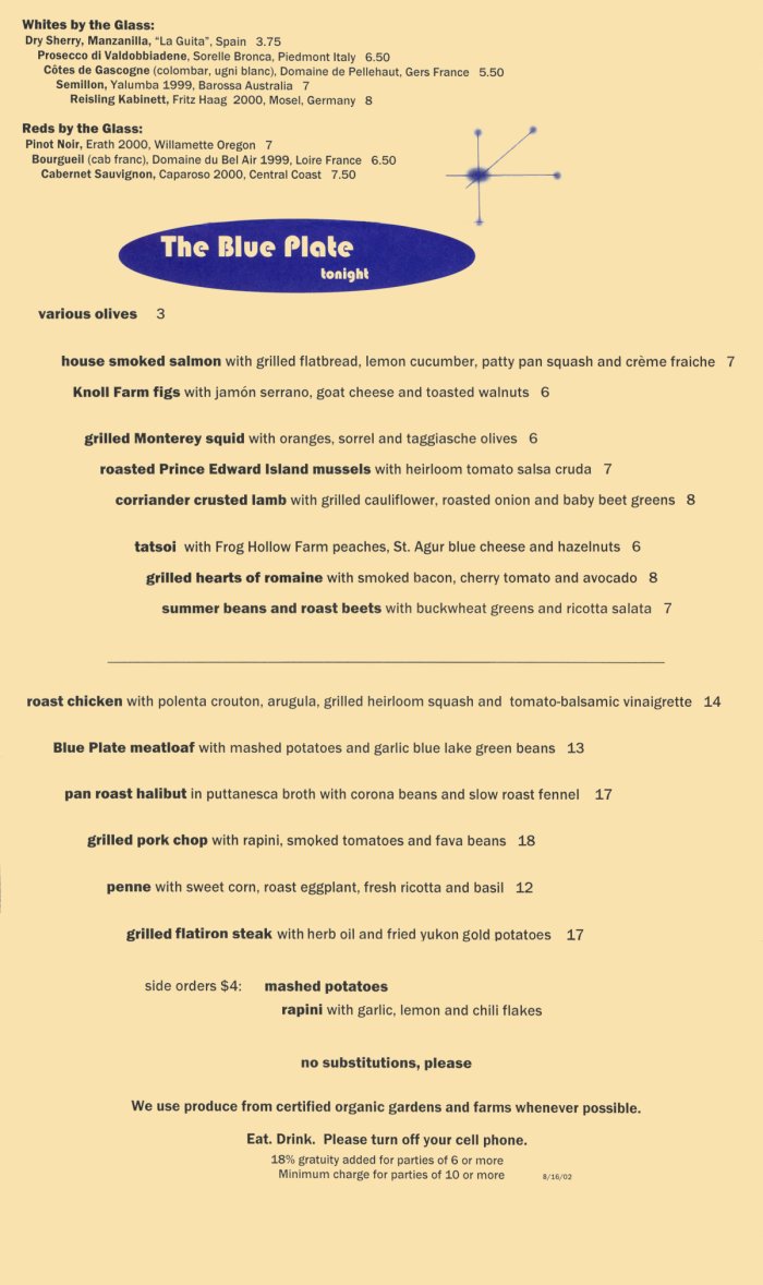 The Blue Plate Restaurant San Francisco Review