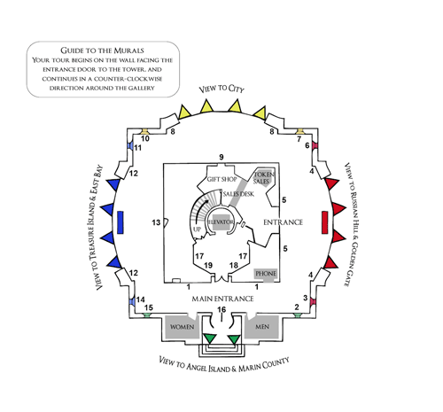 coit tower murals map