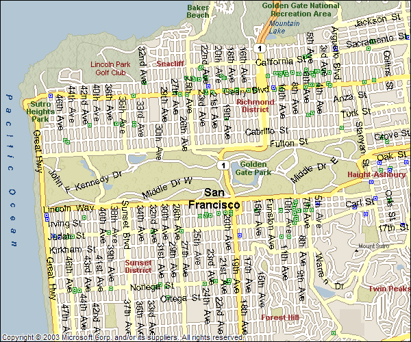 Golden Gate Park Map San Francisco Cities And Towns Map