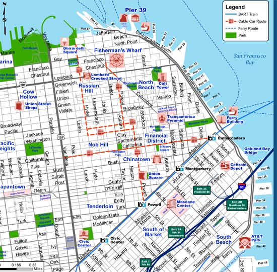 maps of san francisco San Francisco Tourist Map maps of san francisco